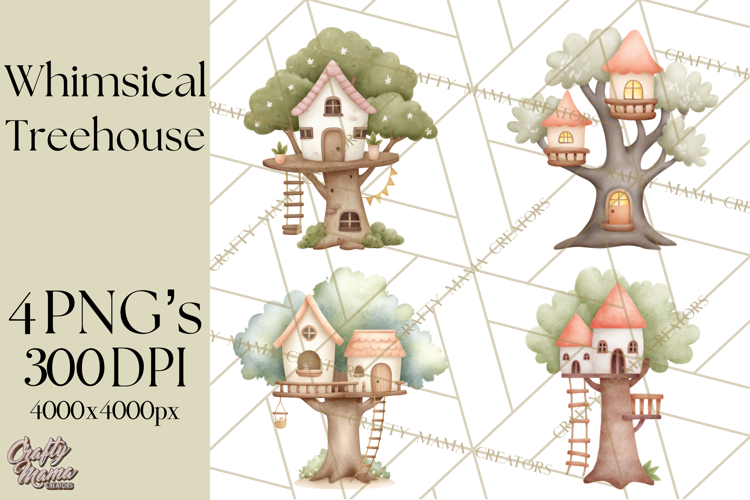 Magical Treehouse Adventure Clipart PNG Fantasy Mini World