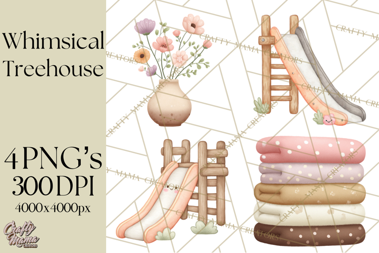 Magical Treehouse Adventure Clipart PNG Fantasy Mini World