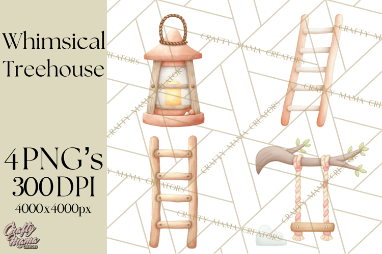 Magical Treehouse Adventure Clipart PNG Fantasy Mini World