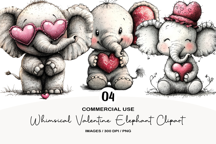 Cute Elephant Clipart Image 6