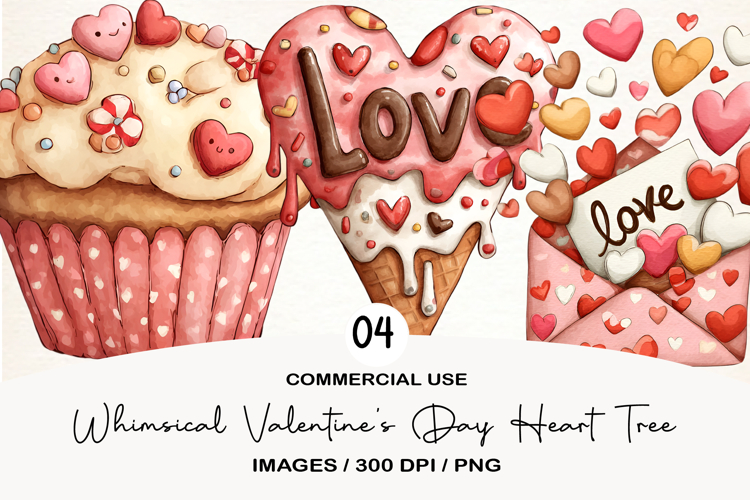 Whimsical Valentines Day Love Clipart