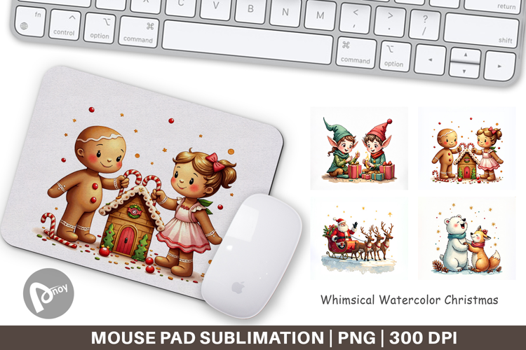 Whimsical Christmas Mouse Pad