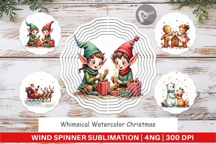 Whimsical Christmas Wind Spinner