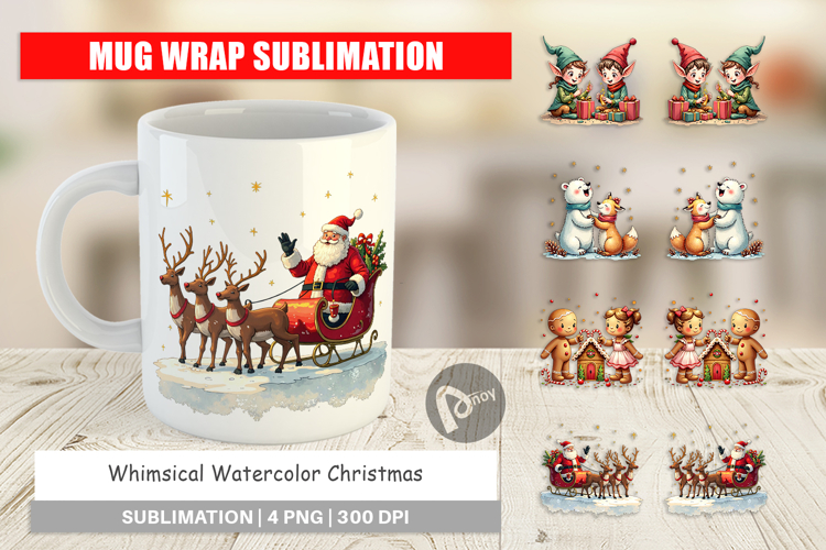 Whimsical Christmas Mug Wrap