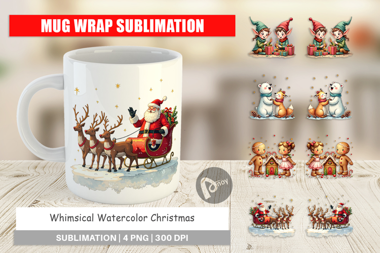 Whimsical Christmas Mug Wrap