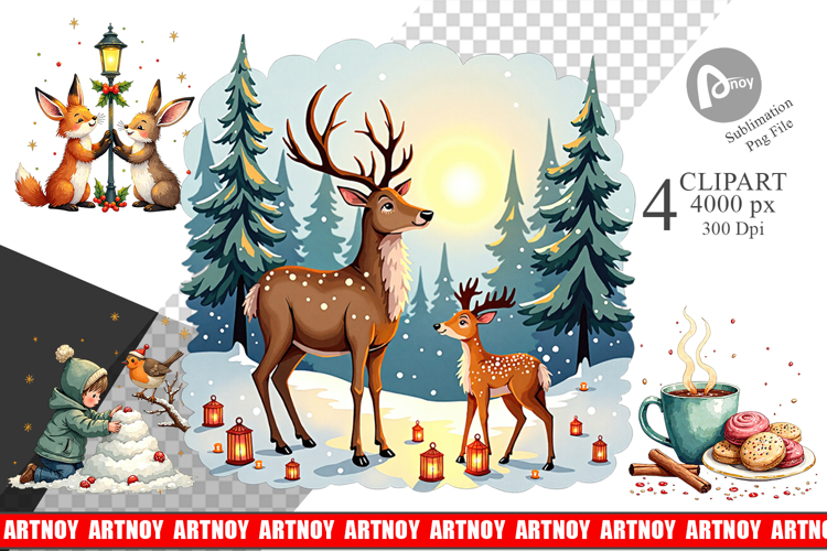Whimsical Christmas Clipart