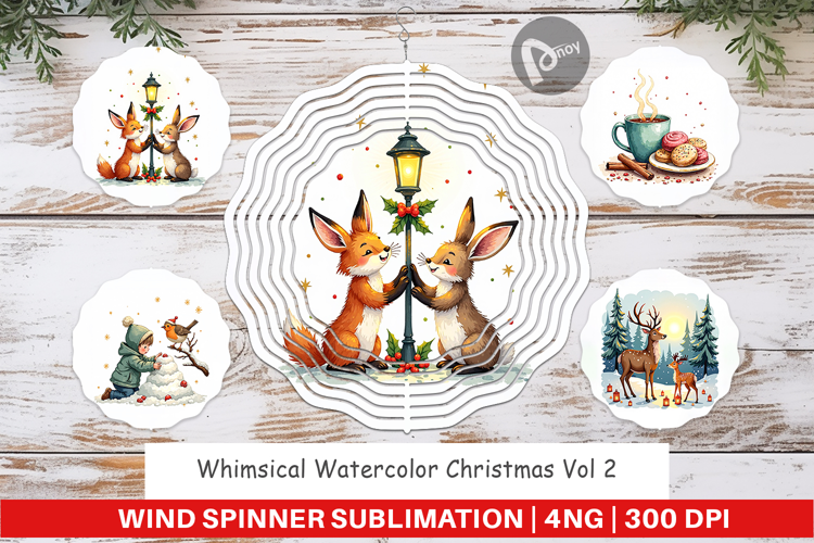 Whimsical Christmas Wind Spinner