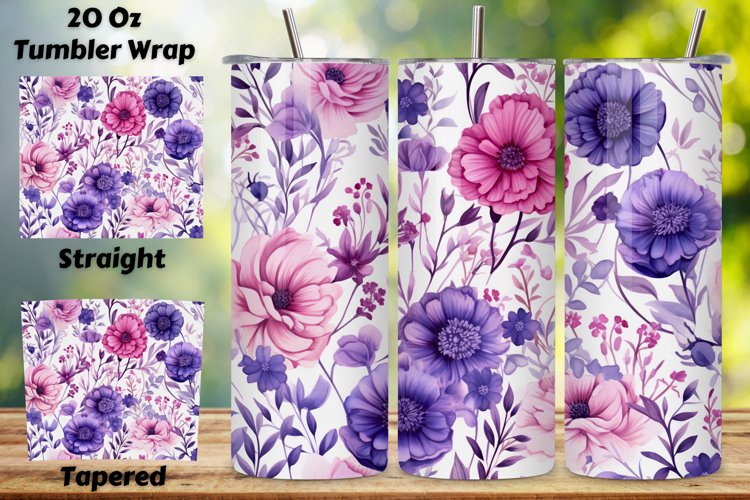 Whimsical Watercolor Wonderland Tumbler Wrap, Sublimation
