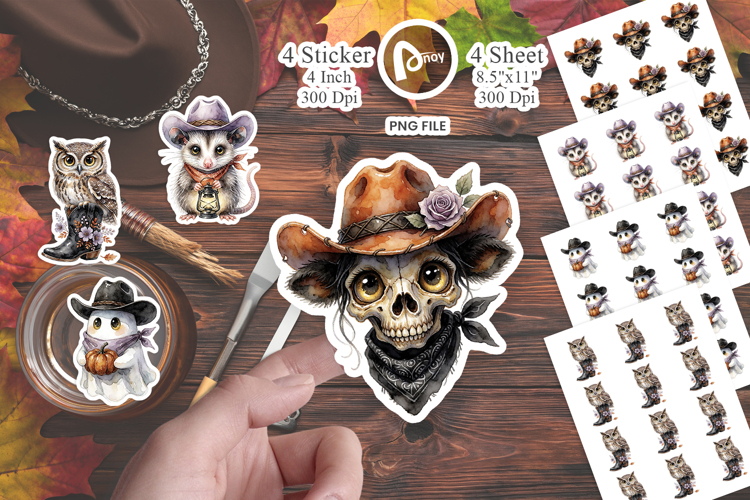 Western Autumn Animals Sticker