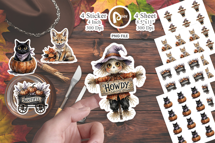 Western Autumn Animals Sticker