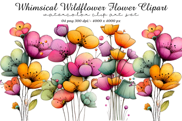 Whimsical Wildflower Clipart