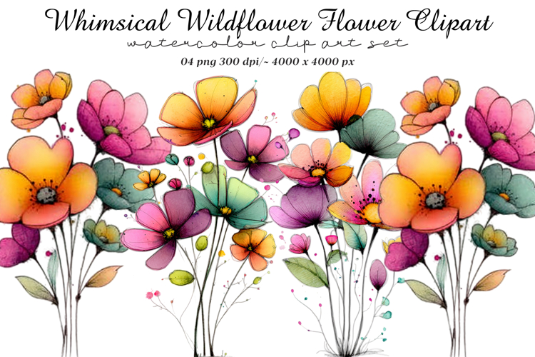 Whimsical Wildflower Clipart