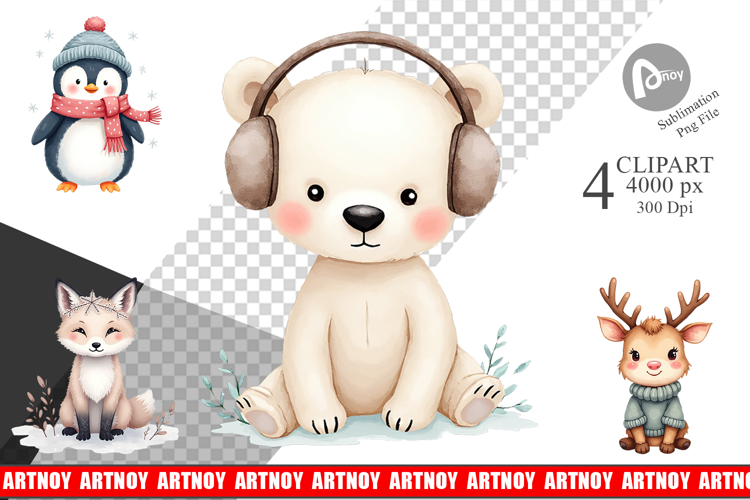 Arctic Animals Clipart Image 2