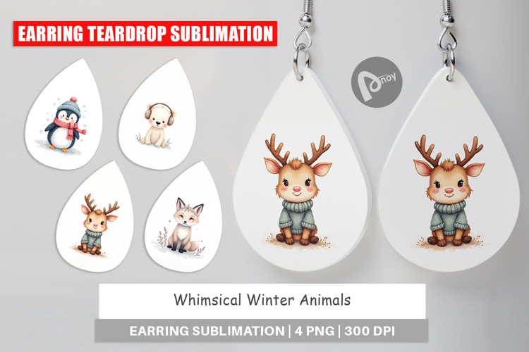 Earring Winter Animals