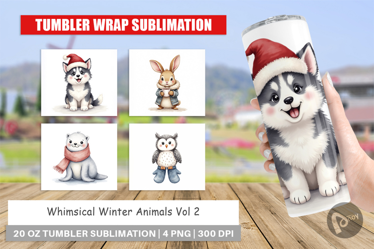 Tumbler Winter Animals