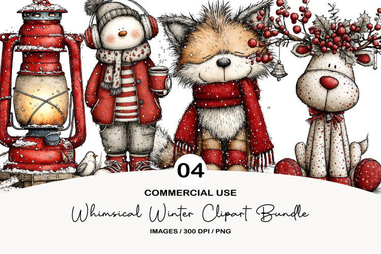 Whimsical Winter Clipart PNG