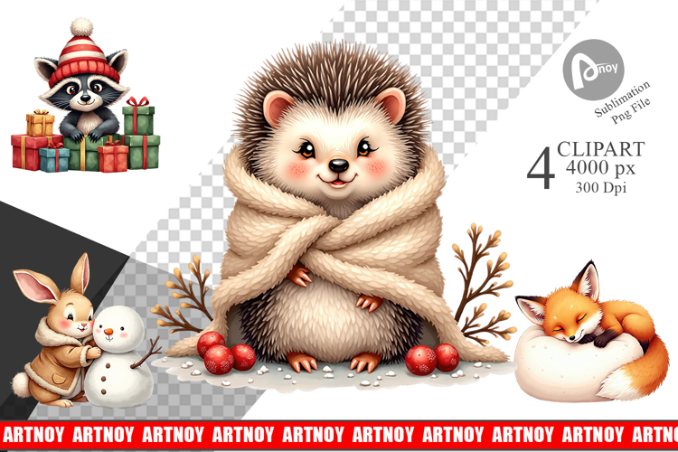 Winter Forest Friends Clipart