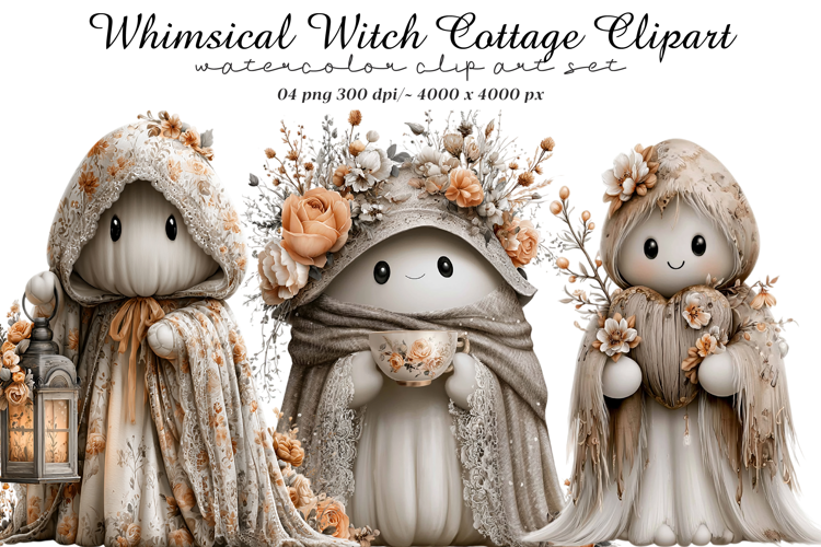 Whimsical Witch Cottage Clipart
