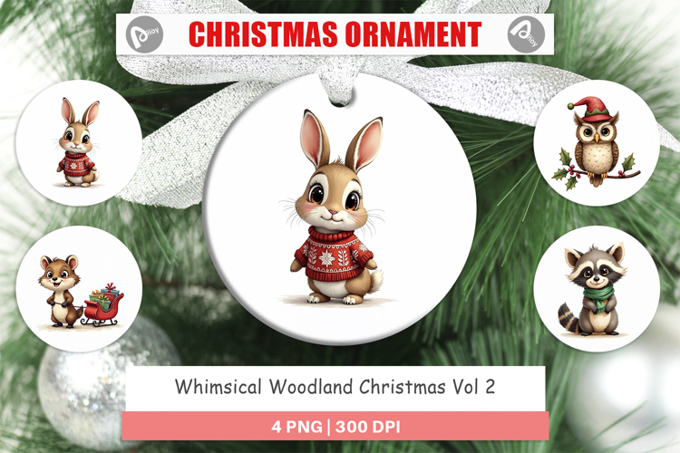Whimsical Woodland Xmas Ornament
