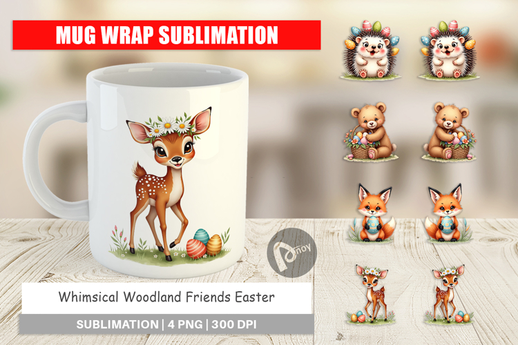 Woodland Friends Easter Mug Wrap