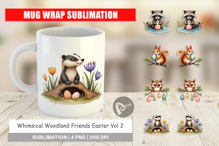 Woodland Friends Easter Mug Wrap