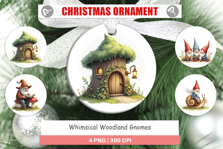 Woodland Gnomes Ornament