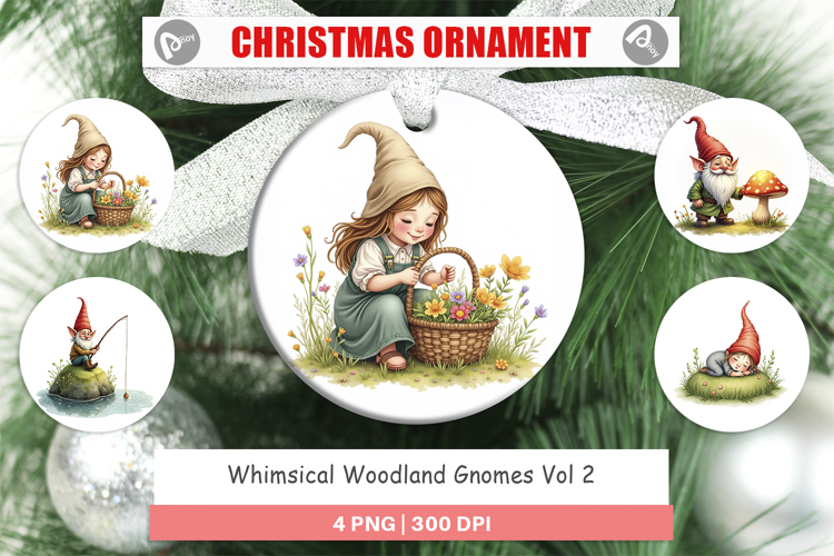 Woodland Gnomes Ornament