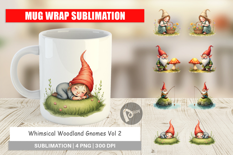 Woodland Gnomes Mug Wrap