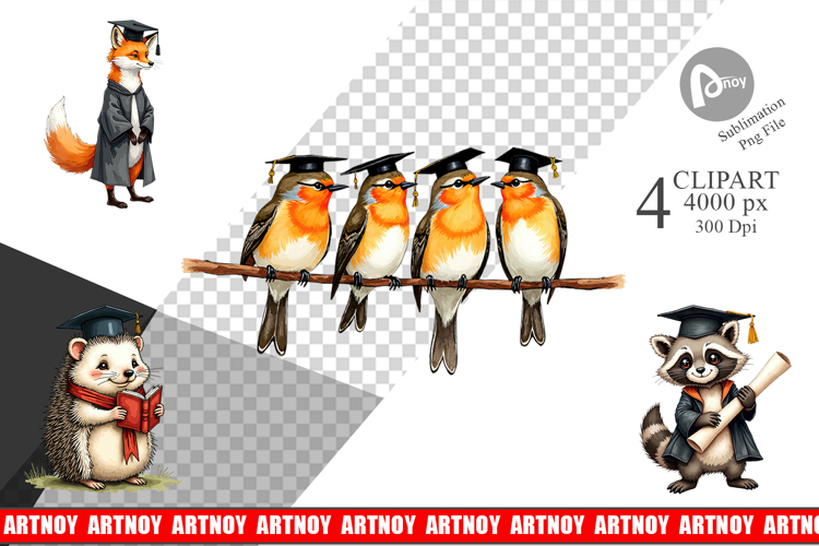 Whimsical Woodland Grad Clipart