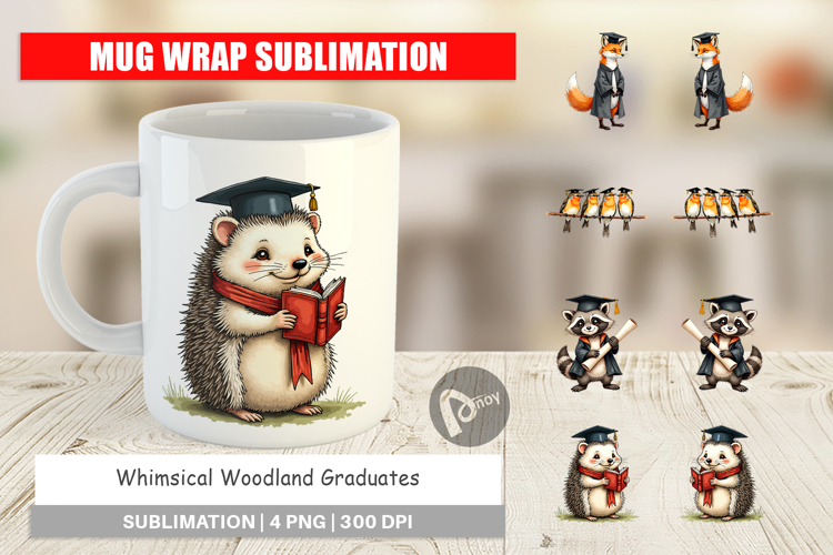 Whimsical Woodland Grad Mug Wrap