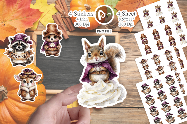 Woodland Pie Thieves Gnomes Sticker