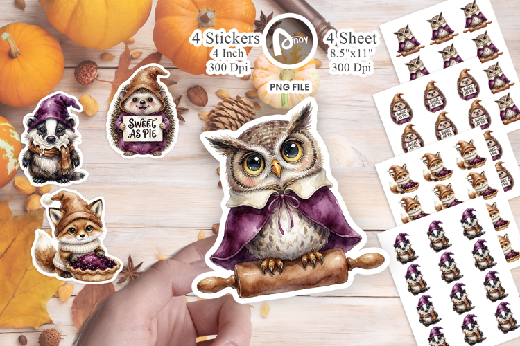 Woodland Pie Thieves Gnomes Sticker