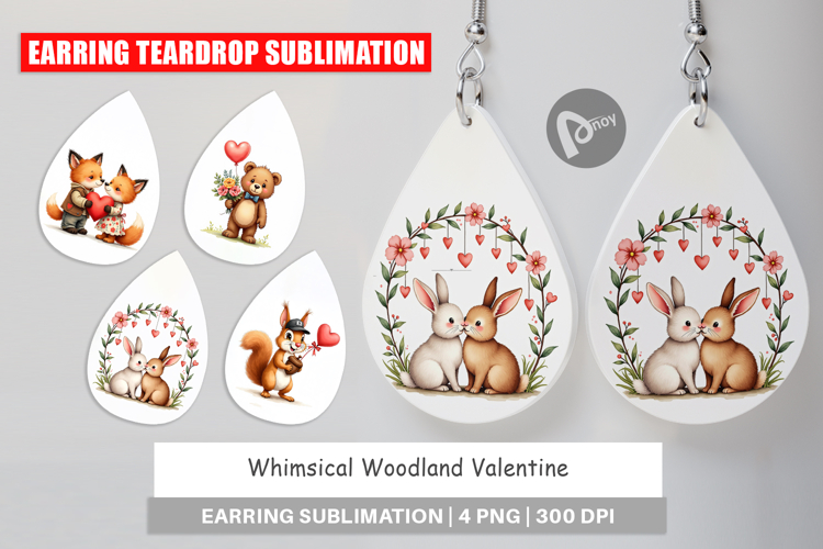 Woodland Valentine Storybook Earring