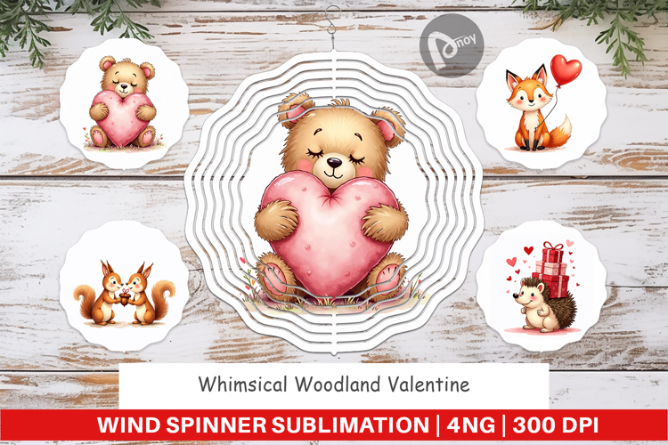 Woodland Valentine Wind Spinner