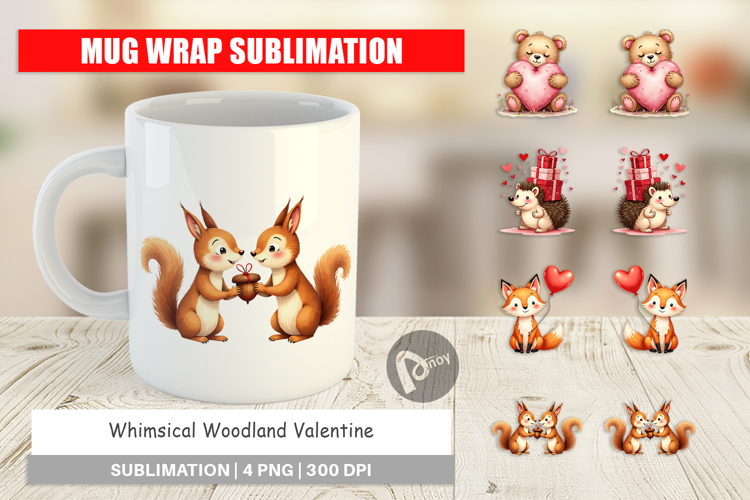 Woodland Valentine Mug Wrap