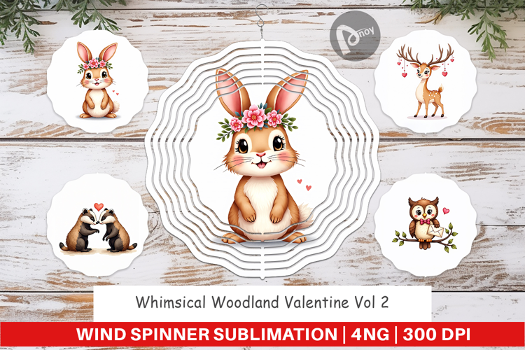 Woodland Valentine Wind Spinner