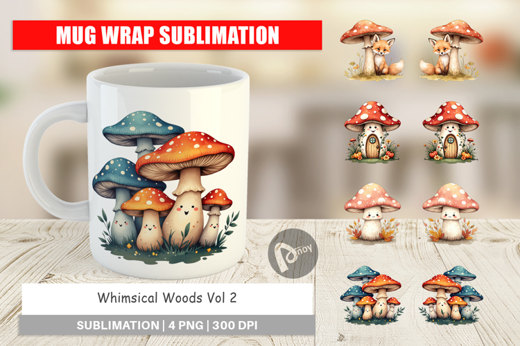 Mug Wrap Whimsical Woods