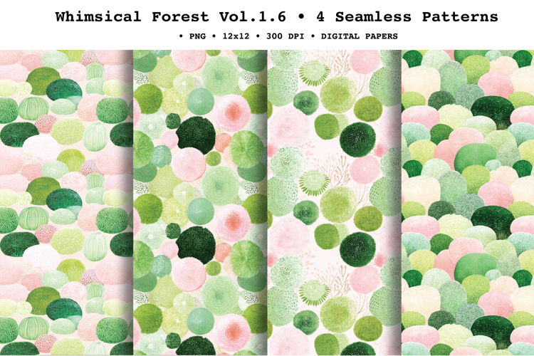 Whimsical Forest Seamless Pattern Vol.1.6 - 4 PNG