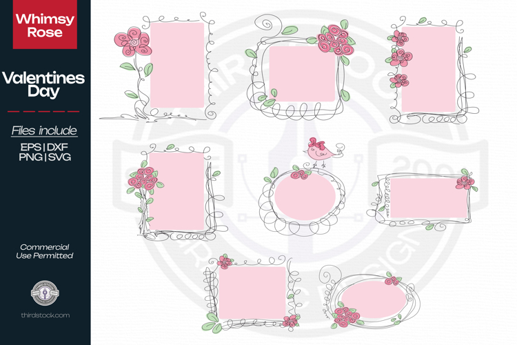 Cute Rose Themed Frames