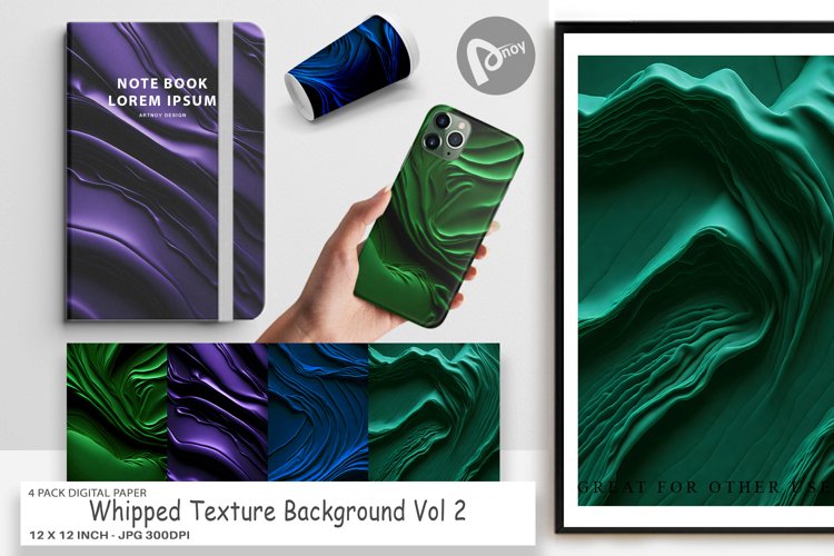 Digital Paper Whipped Texture example image 1