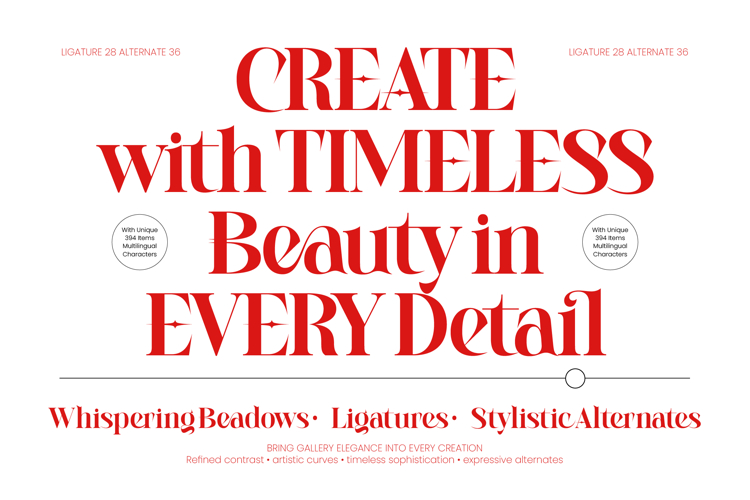 Whispering Beadows - Modern Serif