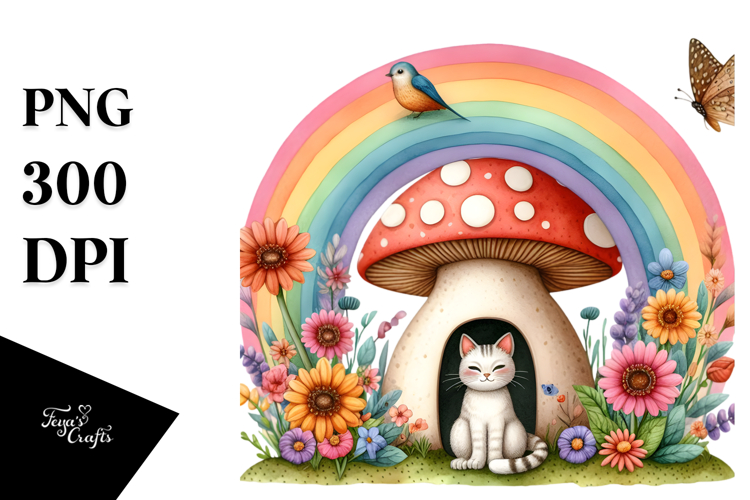 Cat Watercolor Image 7