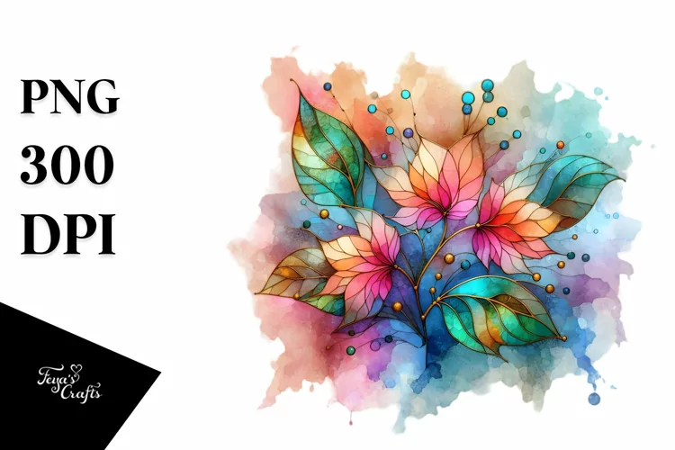 Abstract Vibrant Begonia PNG