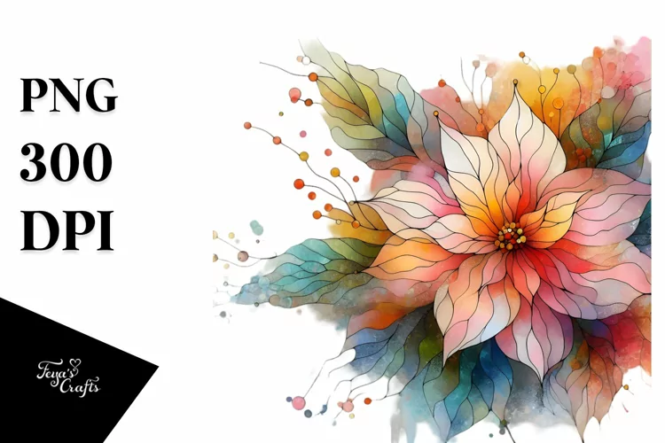 Abstract Vibrant Begonia PNG