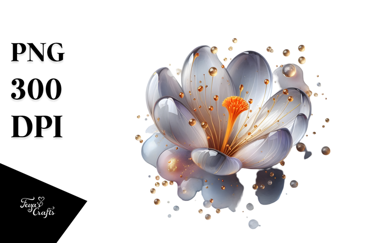 Abstract Glossy Crocus PNG