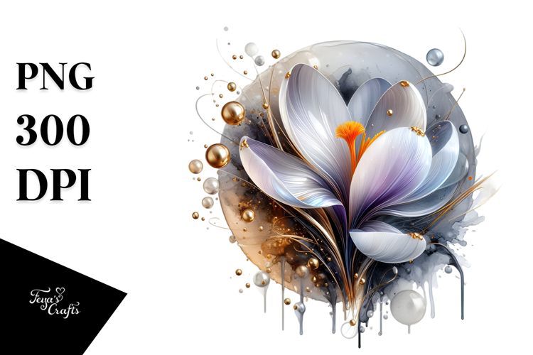 Abstract Glossy Crocus PNG