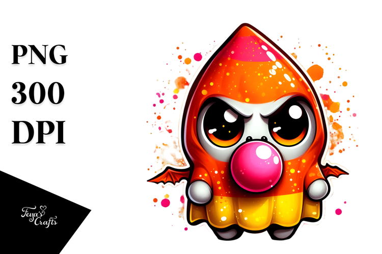 Angry Mini Bubble Gum Monster , PNG