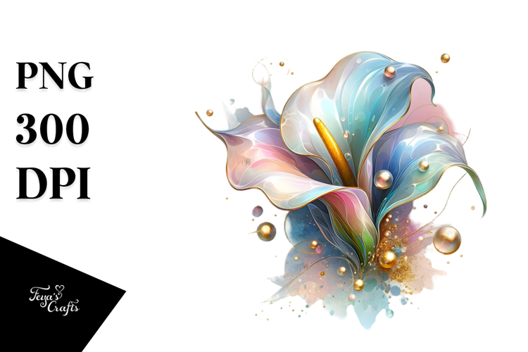 Pastel Watercolor Flower Png Image 17