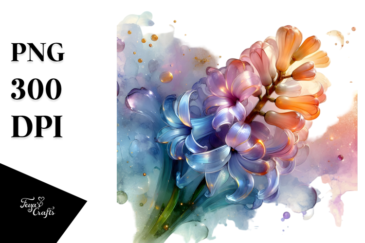 Shiny Hyacinth with Golden Insertions, High-Res PNG