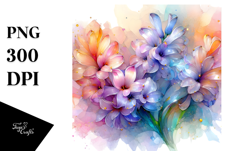 Abstract Vibrant Hyacinth PNG made of Transparent